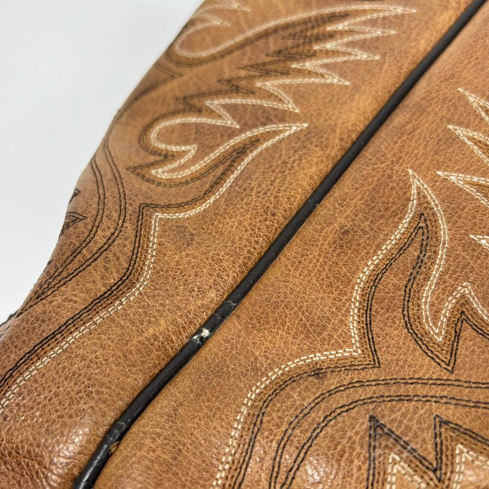 Ariat Heritage Roughstock Boots Mens 10.5 Square Toe Western Cowboy Brwn Leather - Picture 10 of 14